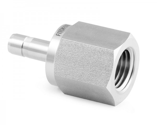 Female Adapter, 316SS, 3mm OD Tube Stub End x 1/4in. (F)BSPP